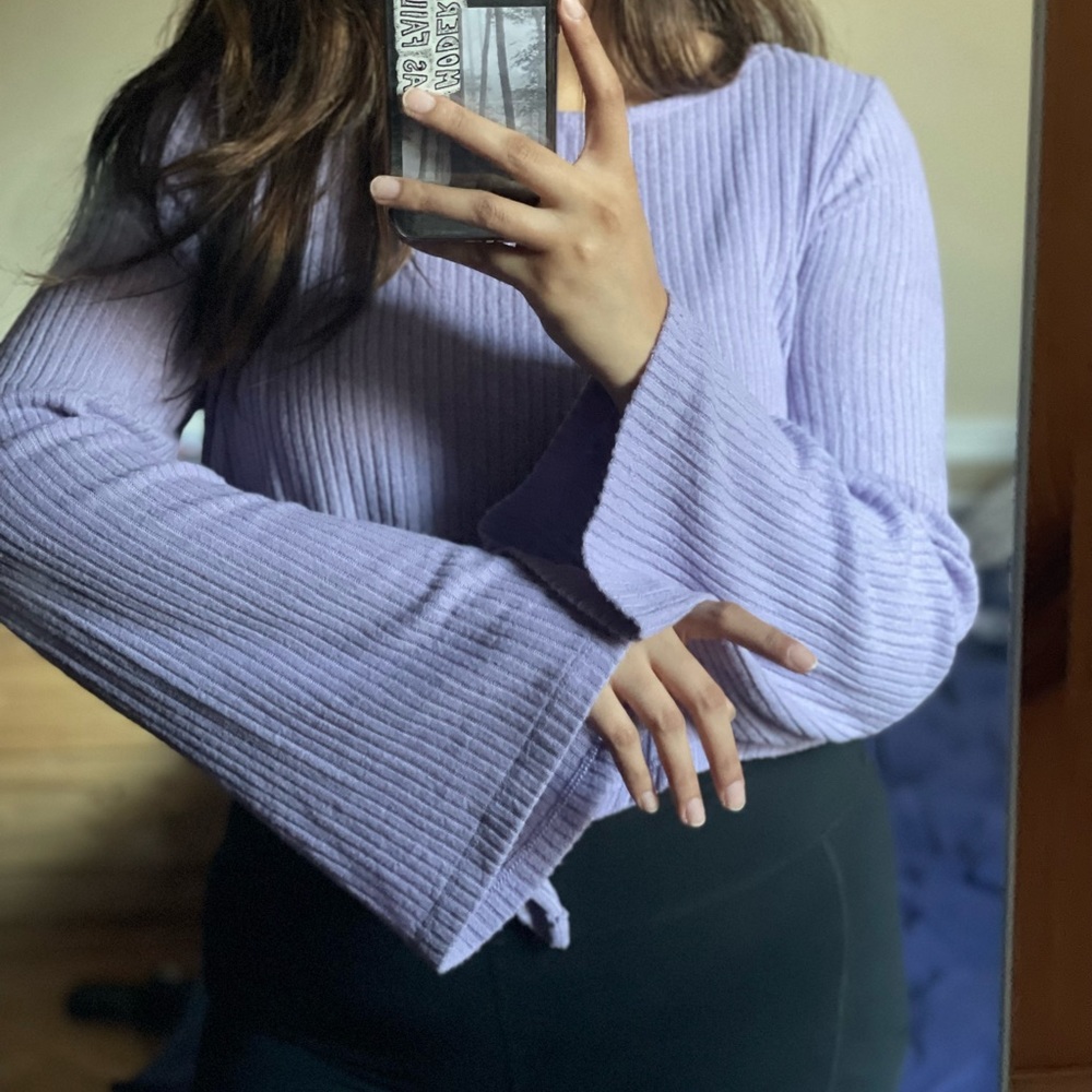 Cropped front tie blouse size L/XL